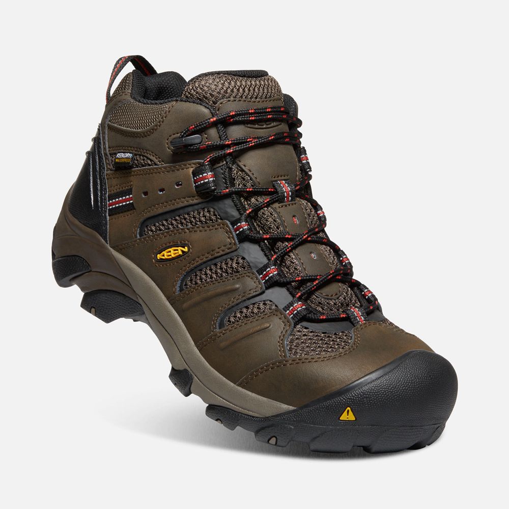 Botte de Travail Keen Homme Marron | Lansing Mid Waterproof (Steel Toe) | FGMES-6247
